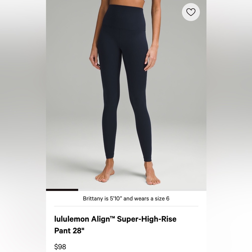 lululemon athletica Align Navy Super-High-Rise Pants